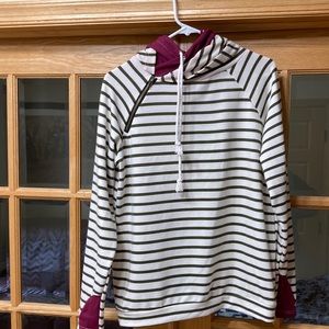 Side zip double hoodie